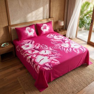 Rayon Bed Sheet Hand Painted Originally by Balinese Artisans